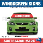 Windscreen Banner - WB019 - ASK FOR FINANCE